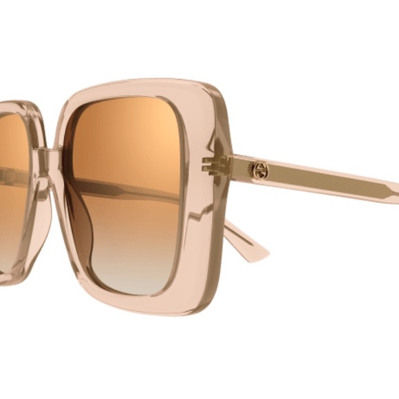 NEW GUCCI SQUARE WOMEN BEIGE GG1314S 005  SUNGLASSES - Picture 8 of 9